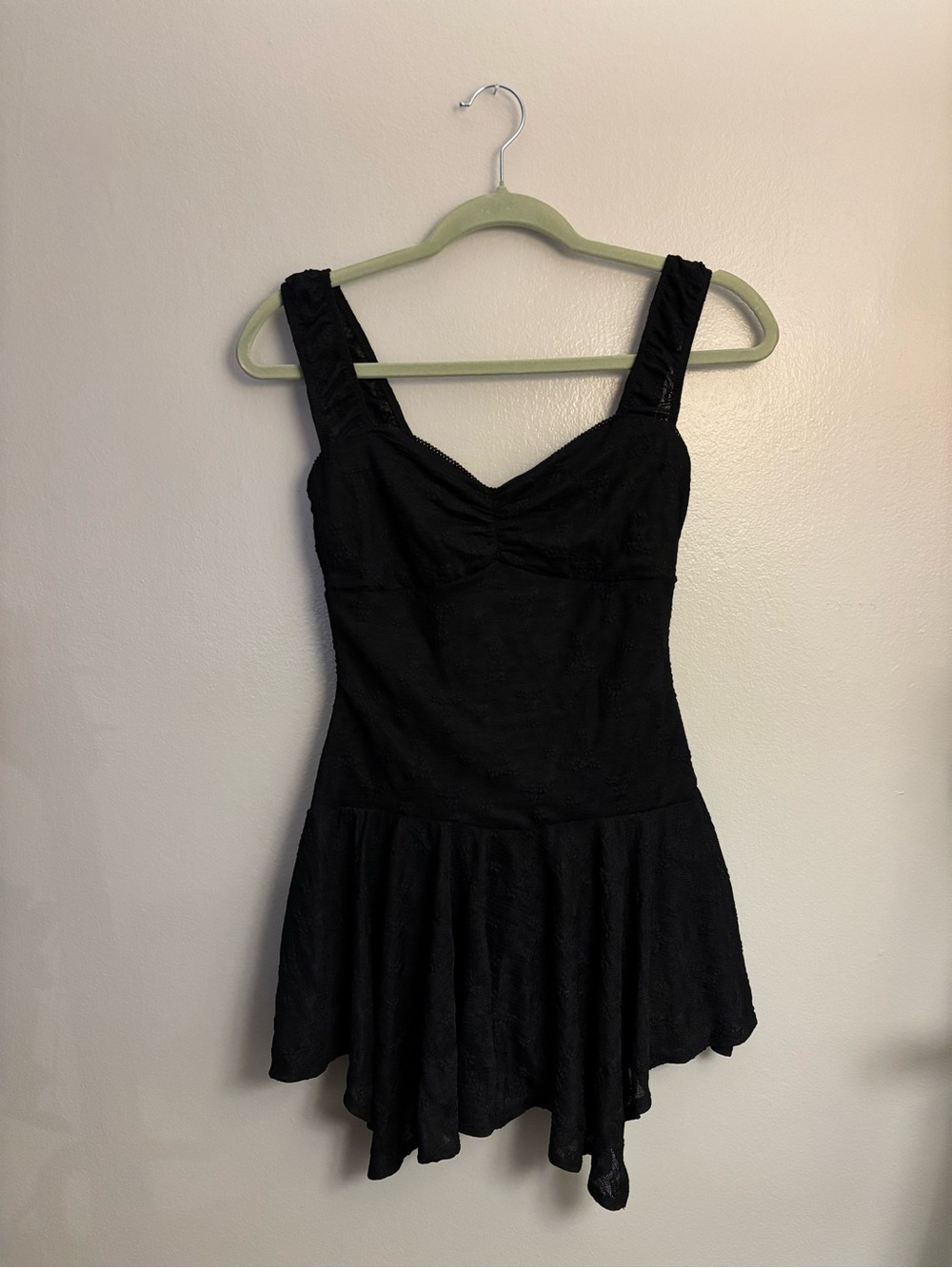 Black Mini Dress with Flared Skirt